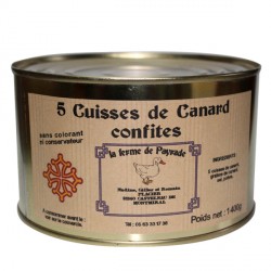 5 Cuisses de Canard confites 1400g